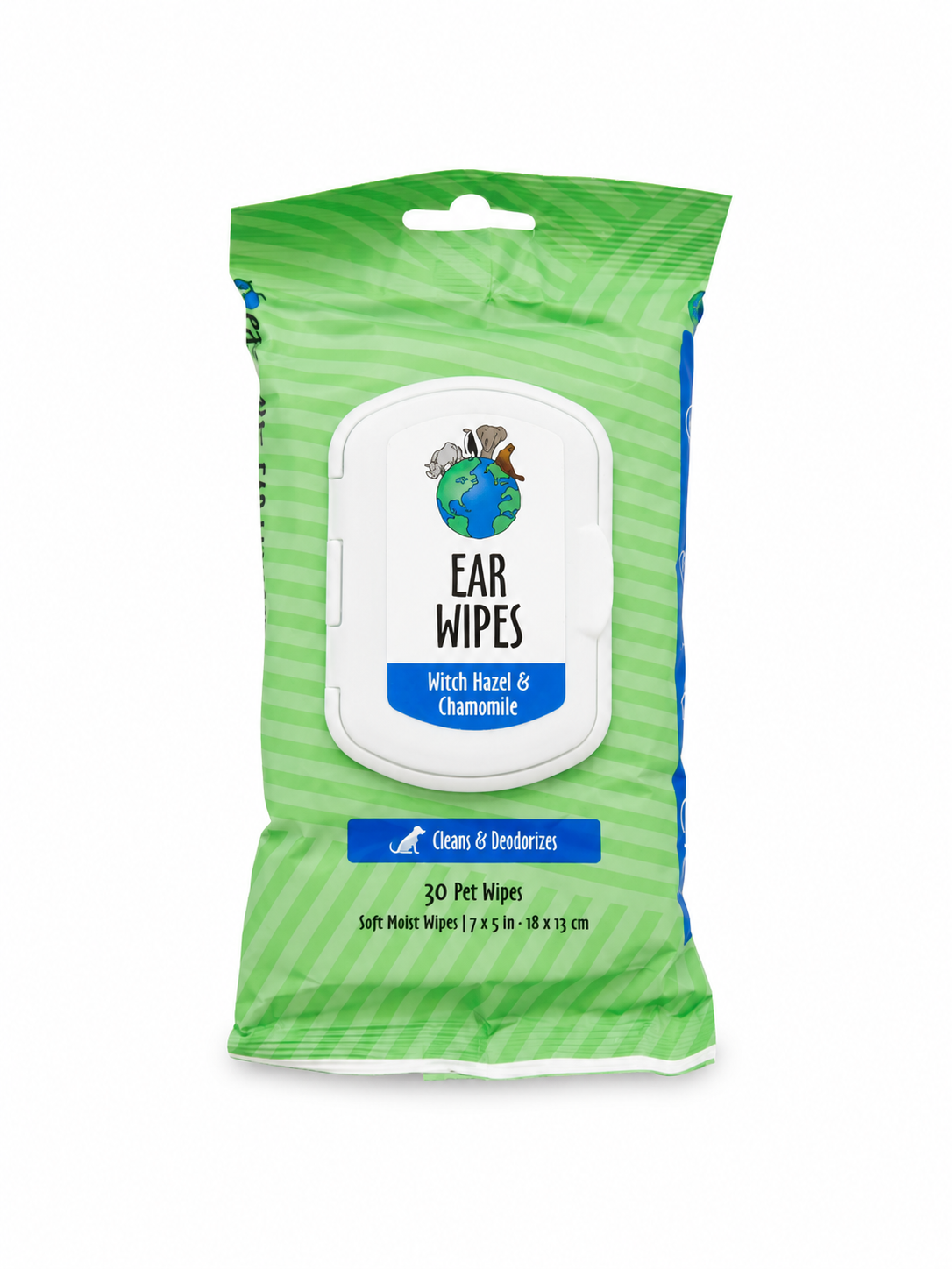 Earth Ear Wipes for Dogs - Witch Hazel & Chamomile (30 Count)